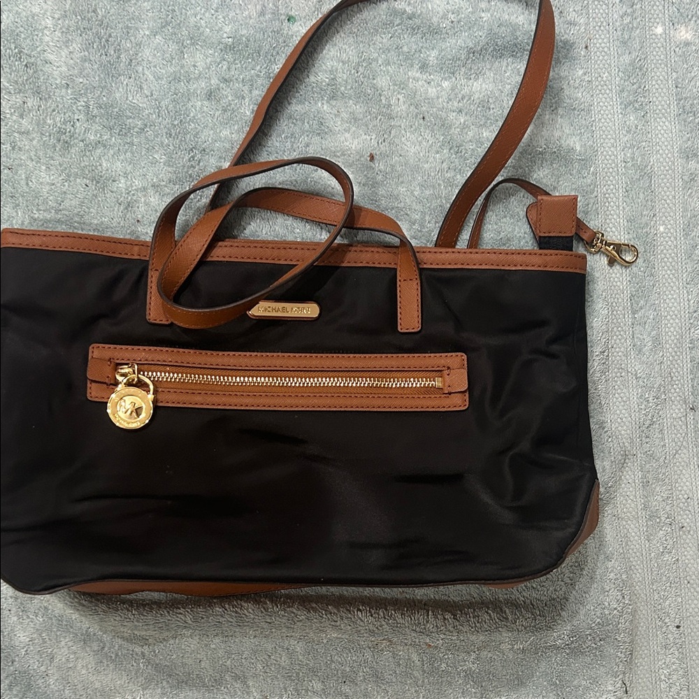 Michael Kors Black and Brown Shoulder Bag